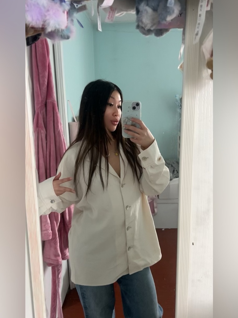 ARITZIA WILFRED Original Freeform Shirt 
Light birch